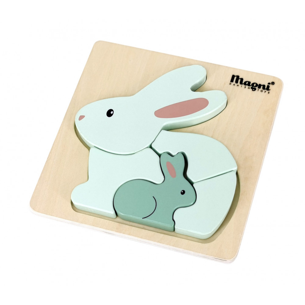 Puzzle lapin en bois