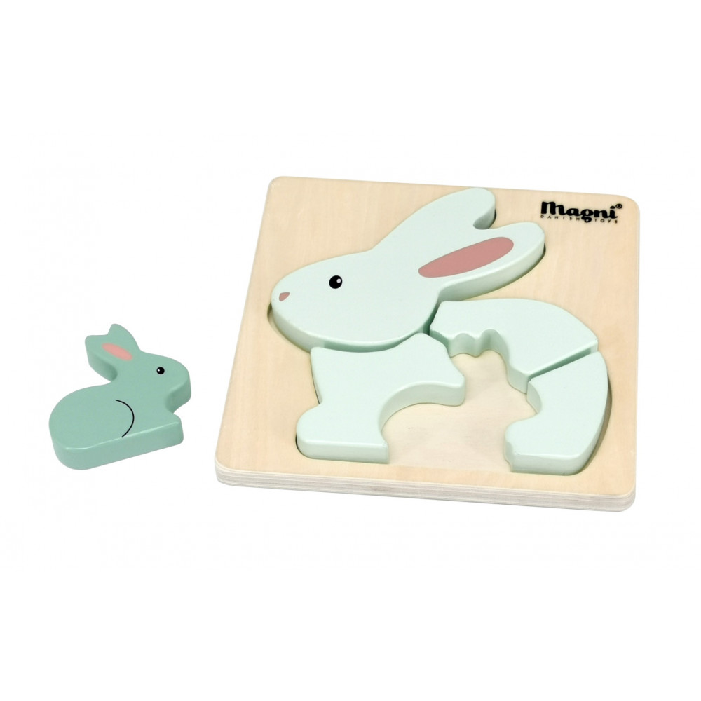 Puzzle lapin en bois