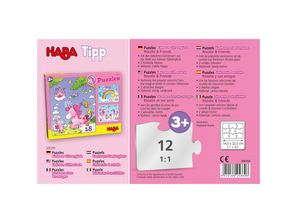 Haba - Puzzles Licornes dans les nuages – Rosalie et ses amis