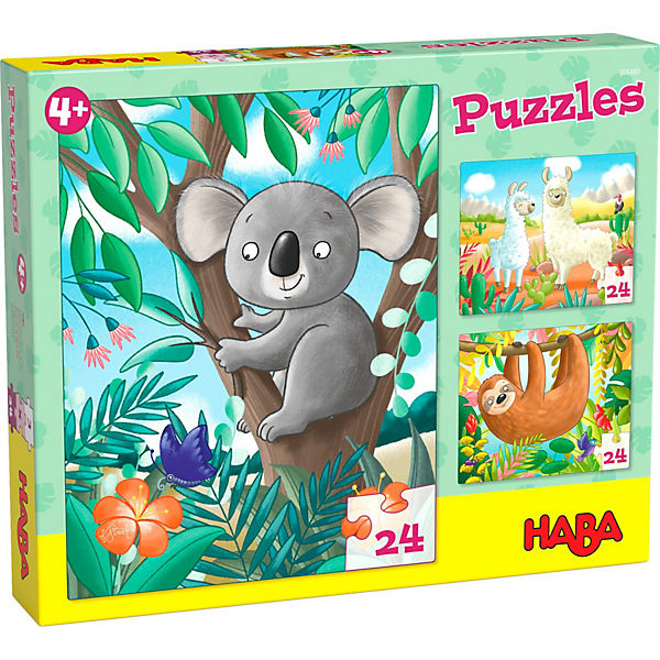 HABA - Puzzles familles d'animaux