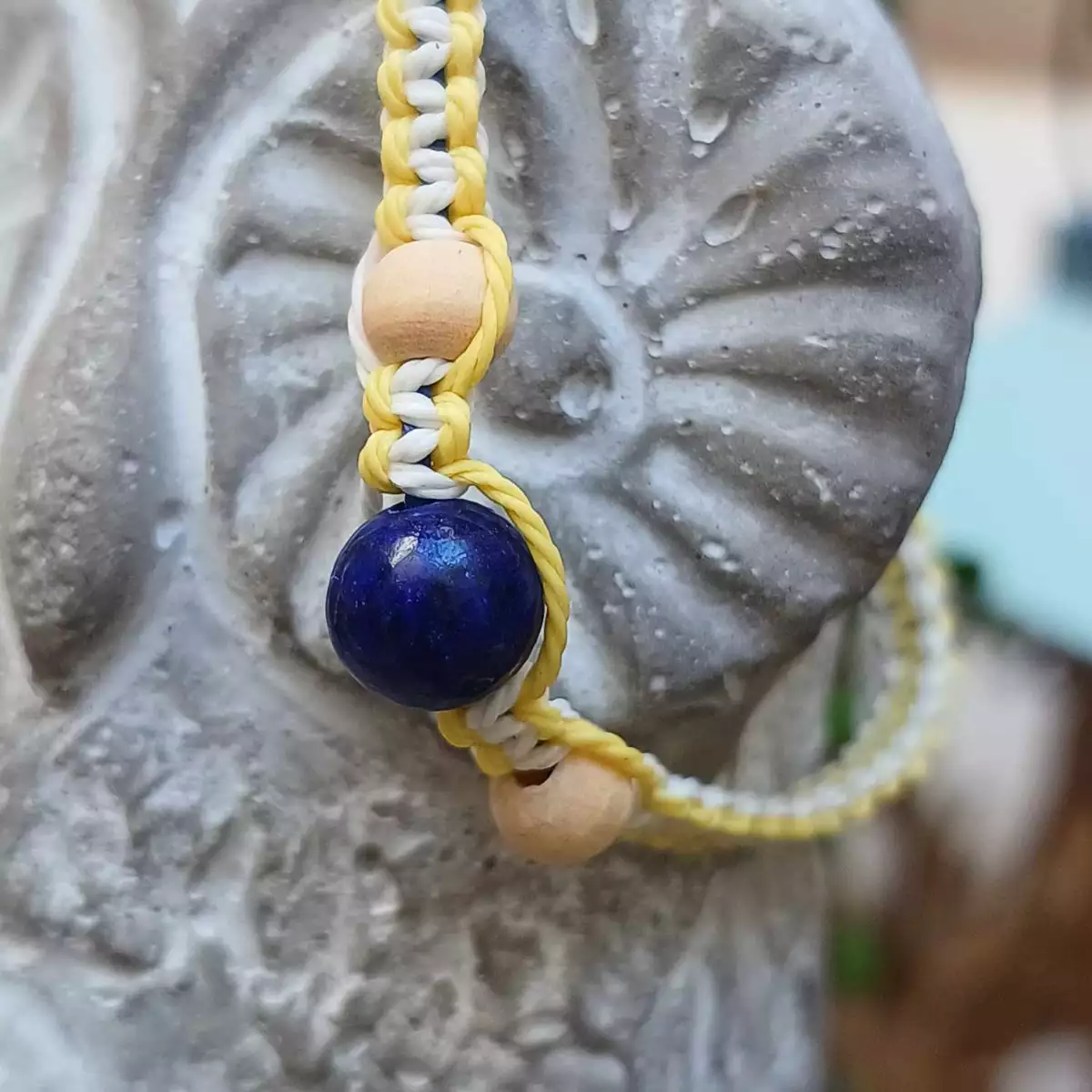 Bracelet en macramé Lapis Lazuli