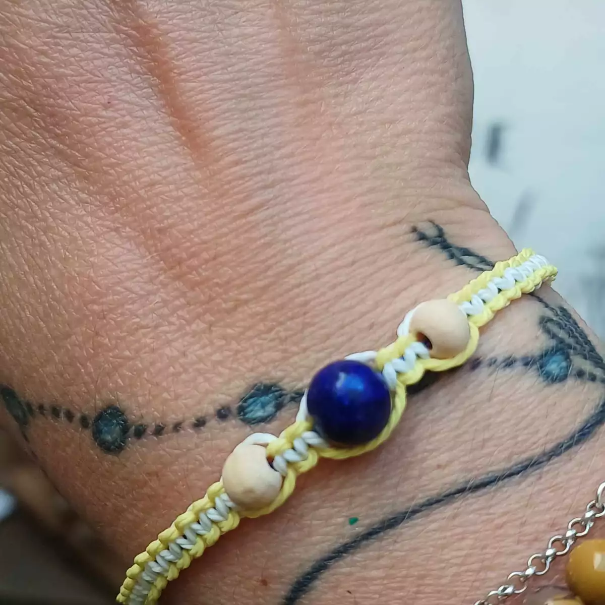 Bracelet en macramé Lapis Lazuli